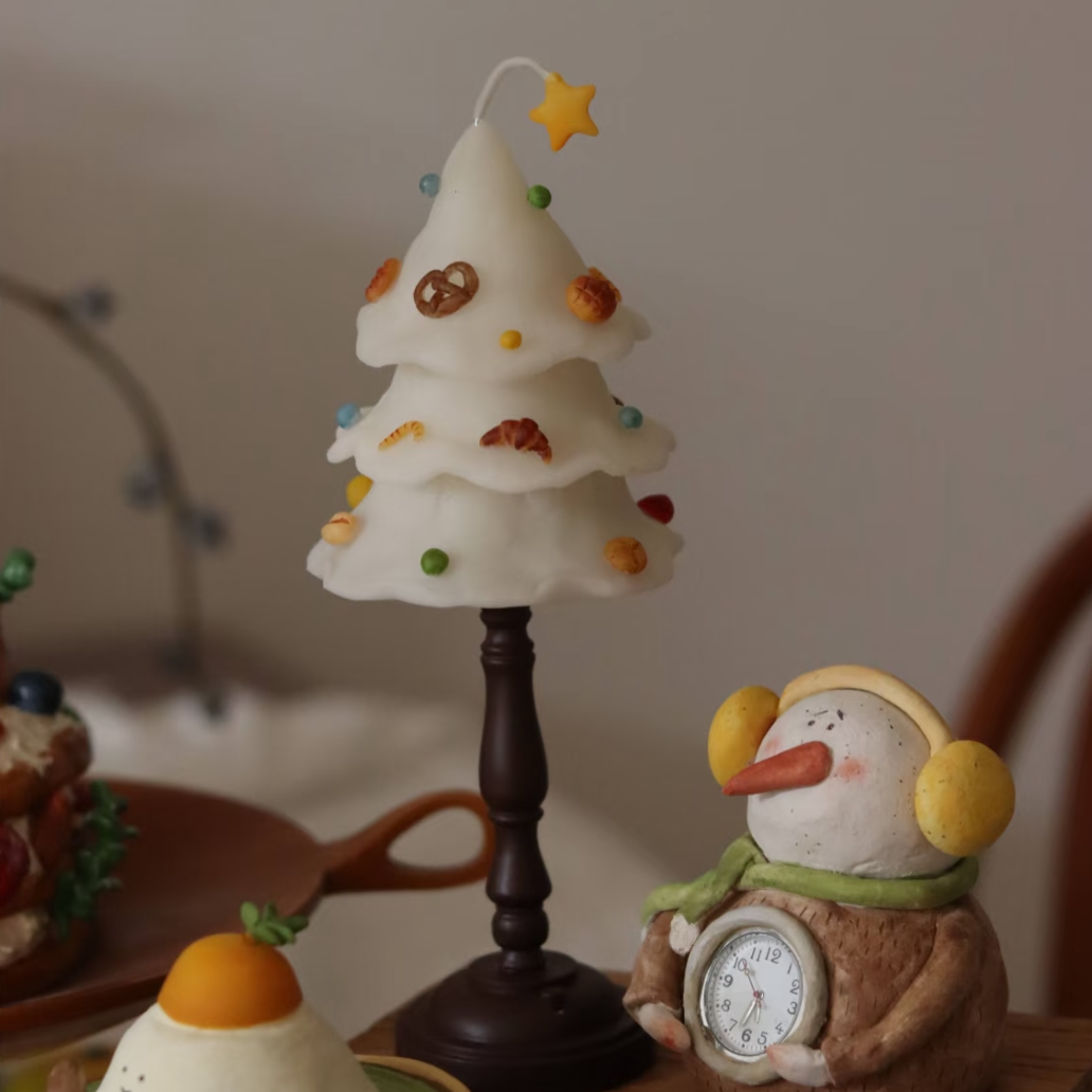 Handmade Resin Christmas Bread Tree Night Light | Original Design